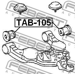 Сайлентблок нижнего переднего рычага FEBEST TAB105