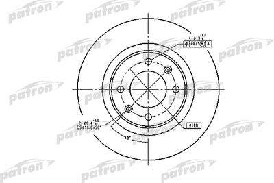 Диск тормозной PATRON PBD4215