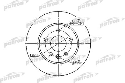 Диск тормозной передний PATRON PBD2797