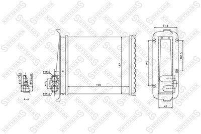 Радиатор отопителя STELLOX 1035023SX