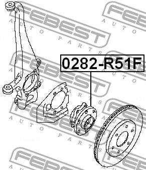 Ступица передняя FEBEST 0282R51F