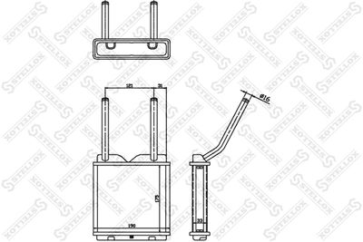 Радиатор отопителя STELLOX 1035010SX