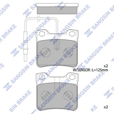 Колодки тормозные SANGSIN SP4267A
