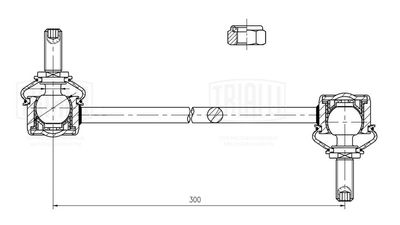 Стойка стабилизатора передняя TRIALLI SP1016