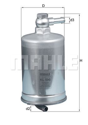 Фильтр топливный MAHLE KL599