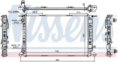 Радиатор системы охлаждения NISSENS 60323