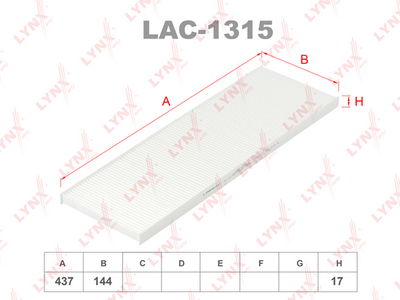 Фильтр салона LYNXauto LAC1315