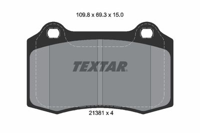 Комплект колодок для дискового тормоза TEXTAR 2138102