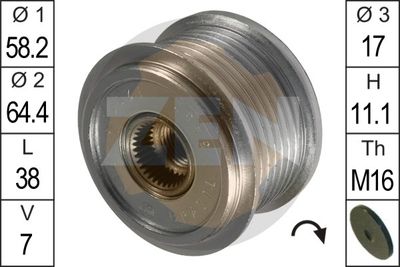 Шкив генератора ERA ZN5452