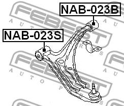Сайлентблок рычага переднего FEBEST NAB023S