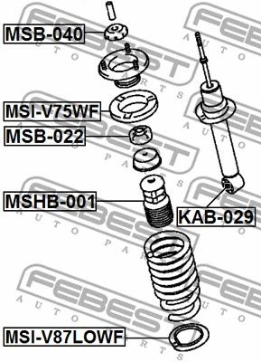 Проставка пружины нижняя FEBEST MSIV87LOWF