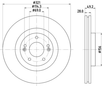 Диск тормозной передний Nisshinbo ND6052K