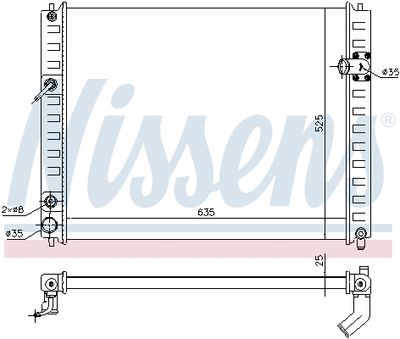 Радиатор системы охлаждения NISSENS 68091