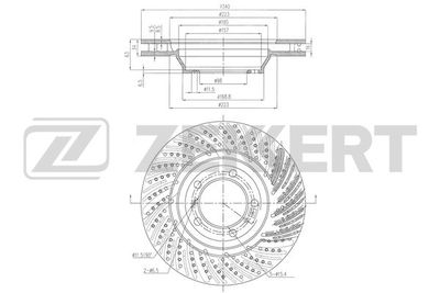 Диск тормозной передний левый Zekkert BS6505
