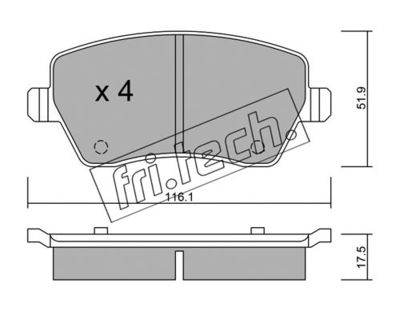 Комплект колодок для дискового тормоза TRUSTING 5010