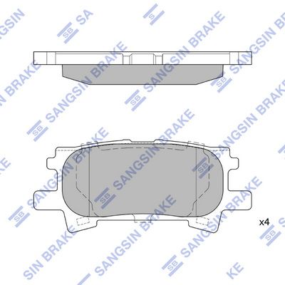 Колодки тормозные задние SANGSIN SP1385