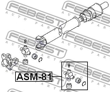 Крестовина карданного вала FEBEST ASM81