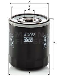 Фильтр масляный MANN-FILTER W7062