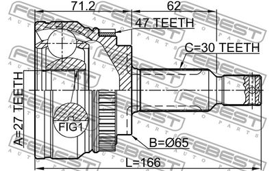 ШРУС наружный FEBEST 2210GHA47