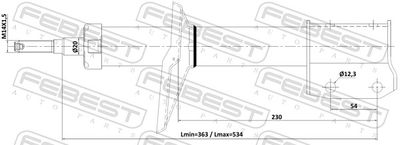 Амортизатор передний FEBEST 24110002F