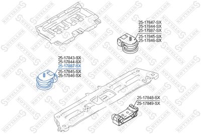Опора двигателя передняя STELLOX 2517887SX
