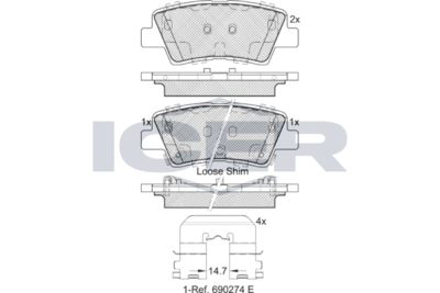 Колодки тормозные дисковые Mando MPH58