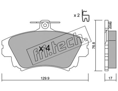 Комплект колодок для дискового тормоза TRUSTING 2950