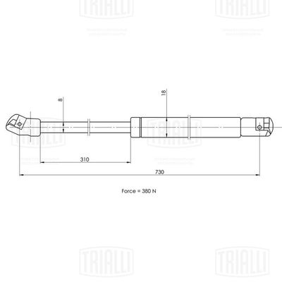Амортизатор капота TRIALLI GS1830