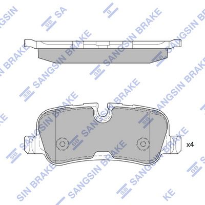 Колодки тормозные дисковые SANGSIN SP2234