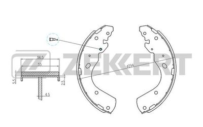 Колодки тормозные задние барабанные Zekkert BK4050