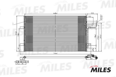Радиатор кондиционера Miles ACCB000