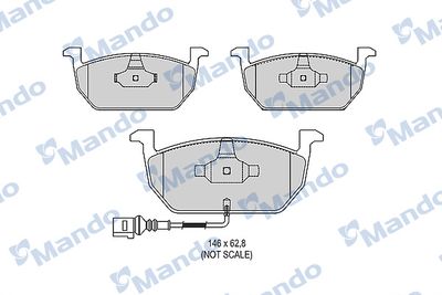 Комплект колодок для дискового тормоза Mando MBF015291