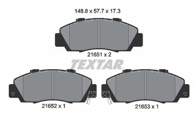 Колодки тормозные передние TEXTAR 2165101