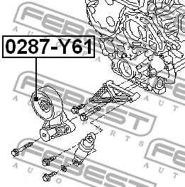 Ролик натяжителя FEBEST 0287Y61