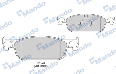 Колодки тормозные передние Mando MBF015302