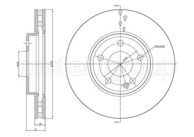 Диск тормозной передний MERCEDES-BENZ A246421011207