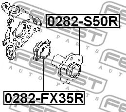 Ступица задняя комплект FEBEST 0282FX35R