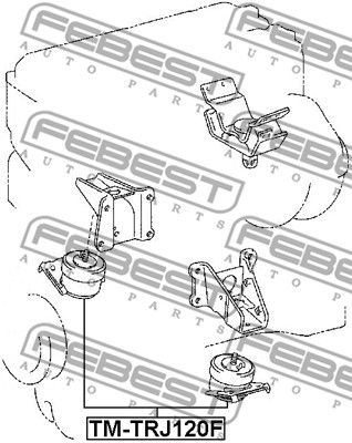 Подушка двигателя передняя гидравлическая FEBEST TMTRJ120F