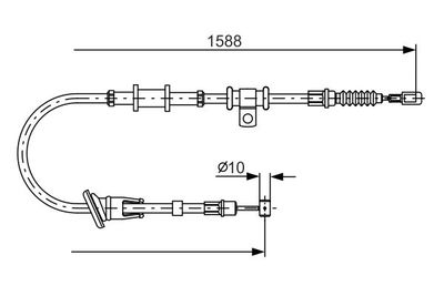 Трос тормозной BOSCH 1987482245