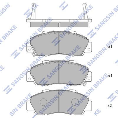 Колодки тормозные передние SANGSIN SP1076F