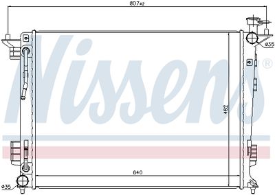 Радиатор системы охлаждения NISSENS 67514