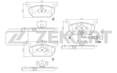 Колодки тормозные дисковые передние с датчиком Zekkert BS2955
