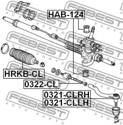 Пыльник рулевой рейки FEBEST HRKBCL