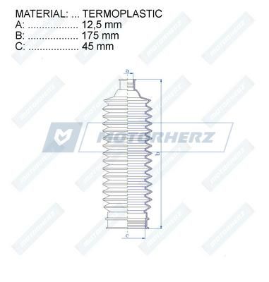 Пыльник рулевой рейки MotorHerz RDZ0484MG