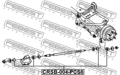 Сайлентблок рычага подвески задней FEBEST CRSB004PCS8