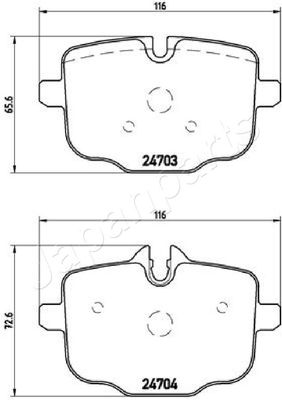 Колодки тормозные задние JAPANPARTS PP0113AF