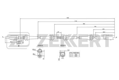 Датчик АБС передний Zekkert SE6041