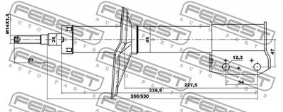 Амортизатор передний FEBEST 24666258F