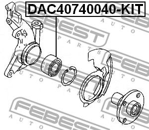 Подшипник передней ступицы FEBEST DAC40740040KIT