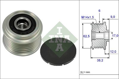 Шкив генератора INA 535021910